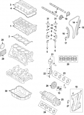 Головка блока цилиндров в сборе Hyundai Tucson 16-18 2.0