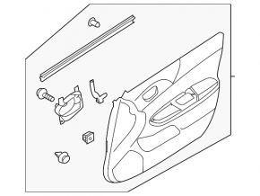 Обшивка двери карточка передняя правая Subaru Impreza WRX GH 09-11 черная
