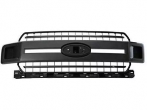 Решетка радиатора в сборе Ford F150 15-20 с эмблемой, царапины, надломана, сломано крепление