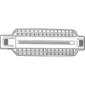 Решетка радиатора в сборе Ford F150 15-20 с эмблемой, царапины, надломана, сломано крепление