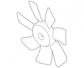 Крыльчатка вентилятора охлаждения правая Mitsubishi Outlander Sport ASX 10-16 2.0 9 лопастей