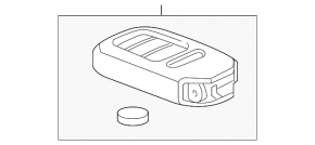 Ключ Honda CRZ 11-16 3 кнопки