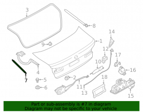Привод крышки багажника правый BMW 5 G30 17-23