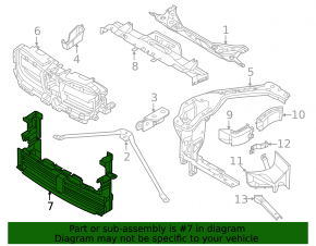 Жалюзи дефлектор радиатора нижний BMW X1 U11 24-26