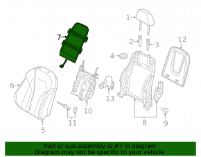 Подогрев пассажирской спинки Audi Q3 8U 15-18