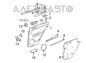 Обшивка двери карточка задняя правая Mercedes W164 ML