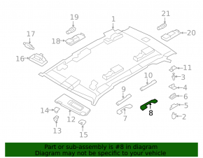 Ручка потолка задняя левая BMW X5 E70 07-13 серая
