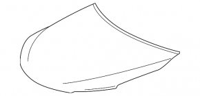 Капот голый Toyota Camry v55 15-17 usa, синий 8W6, сталь, сколы, песок
