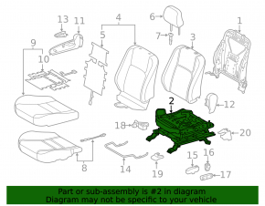 Салазка пассажирского сиденья левая Lexus CT200h 11-17 механическая, с датчиками, без каркаса