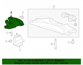 Кронштейн двигателя правый Chevrolet Camaro 16-23 6.2