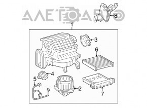 Актуатор моторчик привод печки вентиляция Lexus RX300 RX330 RX350 RX400h 04-09