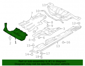 Защита двигателя передняя Porsche Cayenne 958 11-14