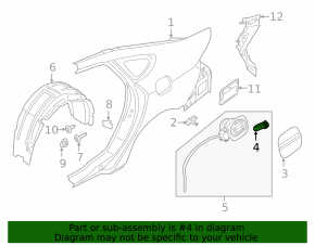 Замок лючка бензобака Lincoln MKC 15-19