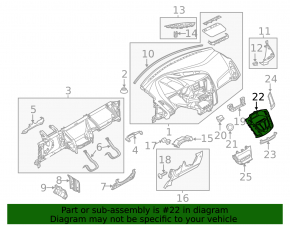 Воздуховод торпеды центральный Ford Focus mk3 11-14 дорест