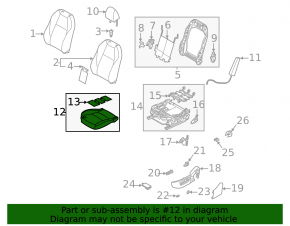 Водительское сидение Mazda CX-30 20-22 с airbag, электрическое, кожа черная