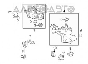 Тормозной усилитель brake booster Toyota Prius V 12-17 ржавый