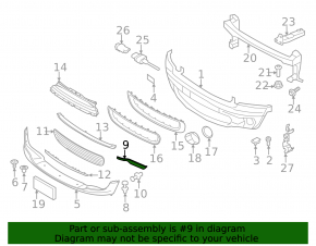 Deflector bara față dreapta Mini Cooper R56 R58 11-15