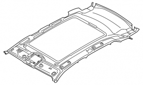 Acoperirea plafonului BMW X3 G01 18-21, neagră, sub panoramă