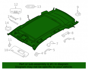 Обшивка потолка BMW X3 G01 18-24 черная, под панораму