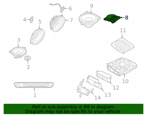 Пищалка передней панели BMW 3 F30 12-18 Harman Kardon