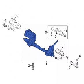 Рейка рулевая Ford Edge 15-19 электро