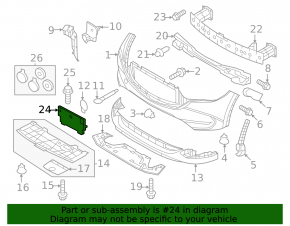 Площадка под номер переднего бампера Mazda CX-5 22-25