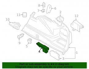 Пенопласт багажника правый BMW 5 G30 18-23 530e hybrid