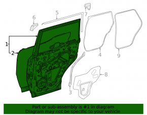 Дверь голая задняя правая Toyota Land Cruiser 24-26