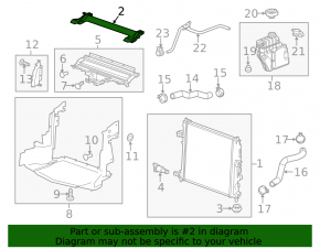 Suport radiator superior Cadillac CTS 14-