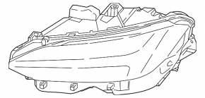 Фара передняя правая в сборе Volvo V90 18-19 T5, T6 LED code: JB09