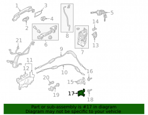 Петля двери нижняя передняя левая Honda CRV 17-22