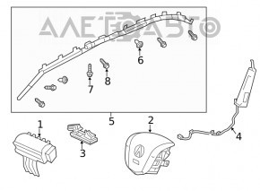Подушка безопасности airbag пассажирская в торпеде Acura MDX 14-20