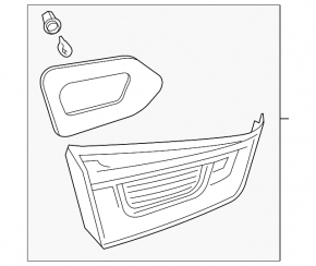 Lampa interioară pentru capacul portbagajului dreapta Mitsubishi Outlander Sport ASX 10-19, nou, neoriginal
