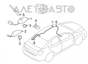 Антенна плавник Subaru Impreza 4d 17-18 GK