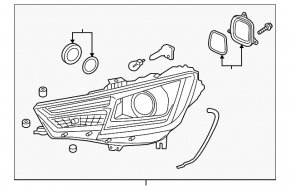 Фара передняя правая в сборе Audi A4 B9 17-19 ксенон+LED