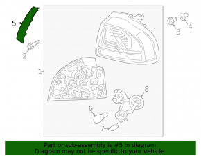 Накладка фонаря левая Kia Niro 17-22 малая, структура