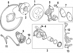 Motor etrier frana spate dreapta Subaru Solterra 23-26