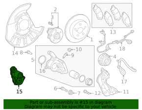 Motor etrier spate stânga pentru Toyota Venza 21-24