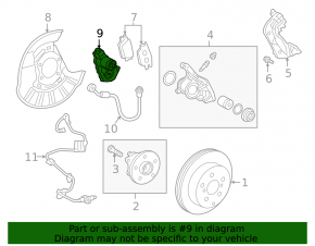 Motor etrier spate stânga pentru Toyota Venza 21-24