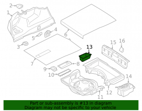 Бокс багажника правый BMW 7 G11 G12 16-22