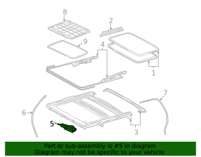 Мотор люка Toyota Highlander 01-07