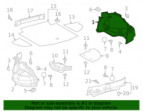 Обшивка арки правая Lexus ES300h ES350 19-26 черная