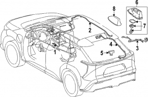 Антенна плавник Toyota Venza 23-24 с корпусом
