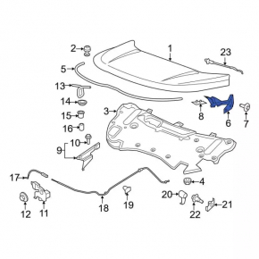 Петля капота левая Ford Edge 15-24