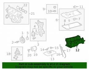 Полуподдон масляный 2ZR-FXE Toyota Prius 50 16-22