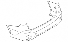 Бампер задний голый Subaru Outback 23-25