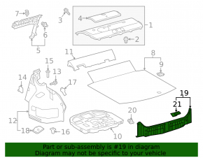 Накладка проема багажника Toyota Camry v70 18-24