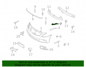 Крепление переднего бампера левое Infiniti G25 G35 G37 4d 07-15