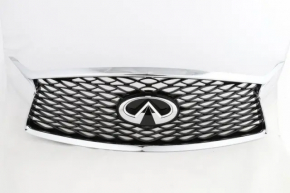 Решетка радиатора grill Infiniti QX30 17-18 черный глянец