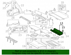 Поддон багажника задний Lexus RX300 RX330 RX350 RX400h 04-08